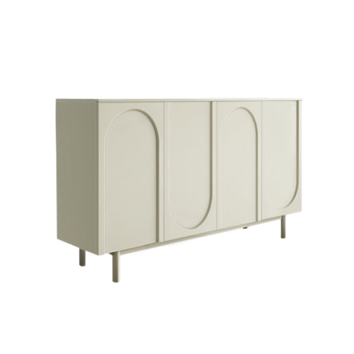 Meuble ARCADE – Buffet design crème avec motifs arqués