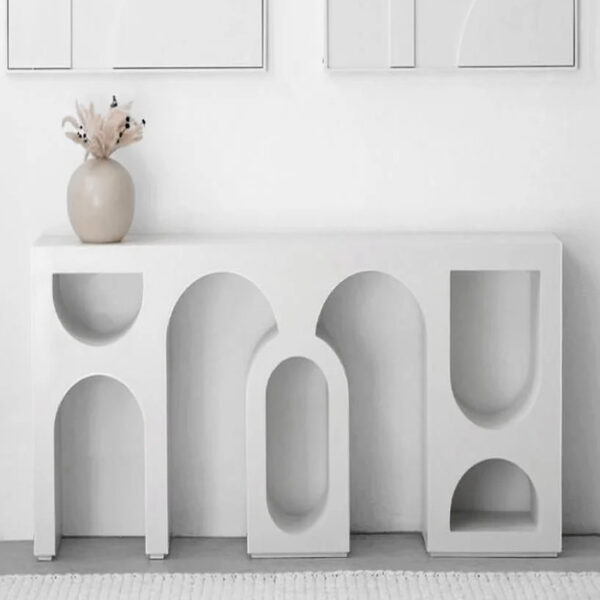 CONSO – Table console moderne blanche pour entrée et salon