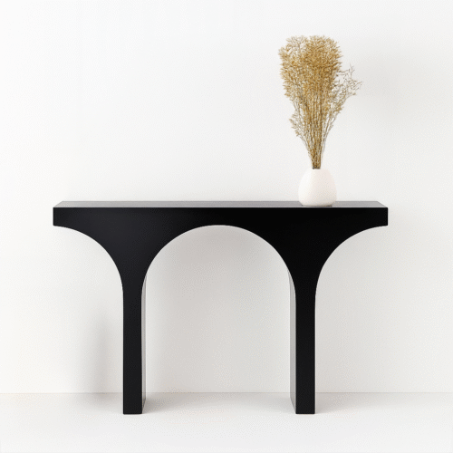 BRIDGE – Console noire design avec arches élégantes
