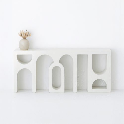 CONSO – Table console moderne blanche pour entrée et salon